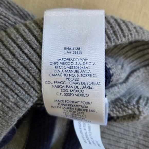Chaps grey and navy blue Sweater mens size XL - Picture 9 of 10